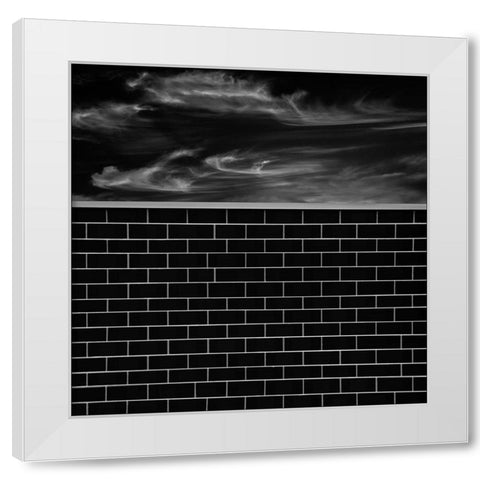 Brick wall White Modern Wood Framed Art Print by Claes, Gilbert