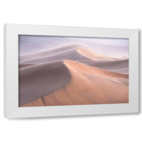 Wind White Modern Wood Framed Art Print by Cia, Inigo