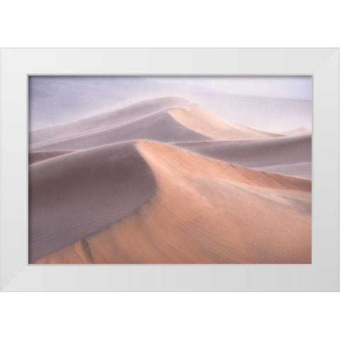 Wind White Modern Wood Framed Art Print by Cia, Inigo