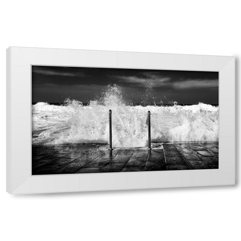 I need the sea White Modern Wood Framed Art Print by Polo, Piera
