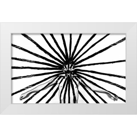 Radiation White Modern Wood Framed Art Print by Melnotte, Mike