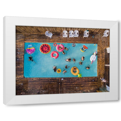 Hymn for the weekend White Modern Wood Framed Art Print by Adar, Or