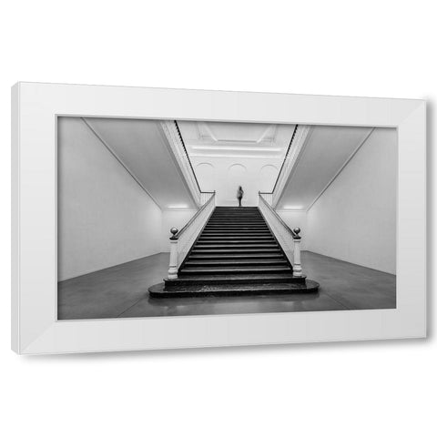 Tabakalera White Modern Wood Framed Art Print by Perez, Ritxard