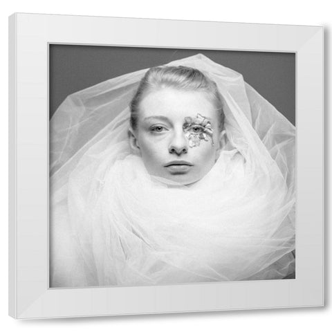 Untitled White Modern Wood Framed Art Print by Vasilenko, Artem