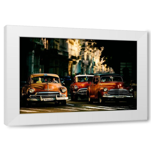 Come with me in the morning light White Modern Wood Framed Art Print by Buliga, Gina