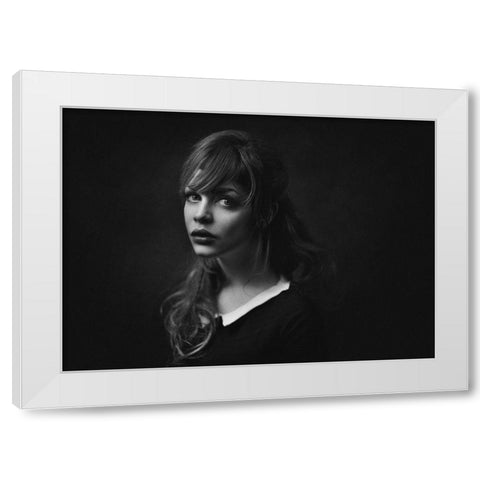 Topaz White Modern Wood Framed Art Print by Rise, Zachar