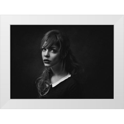 Topaz White Modern Wood Framed Art Print by Rise, Zachar