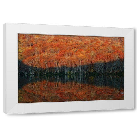 shadow fade away White Modern Wood Framed Art Print by Shibata, Sho