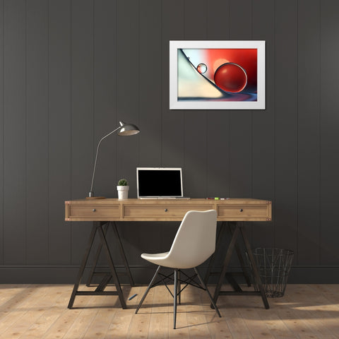 Down and around White Modern Wood Framed Art Print by Westum, Heidi