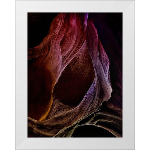 Solo Journey in Earths Womb 1 White Modern Wood Framed Art Print by Depaepe, Yvette