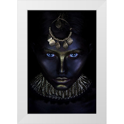 Gold of Maya White Modern Wood Framed Art Print by Kovalev, Ivan