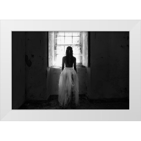 my way out White Modern Wood Framed Art Print by Melo, Josefina