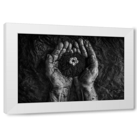 A new life White Modern Wood Framed Art Print by Clough, Stephen