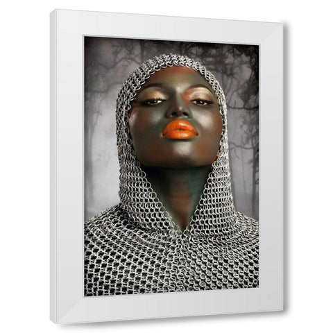 The Warrior White Modern Wood Framed Art Print by Bowen, Baden
