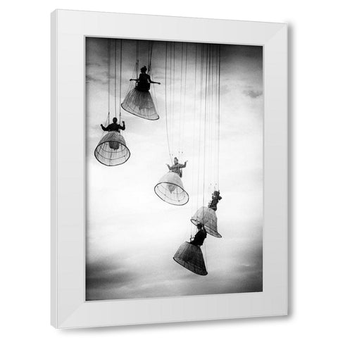 Dutch angels White Modern Wood Framed Art Print by Oncete, Julien