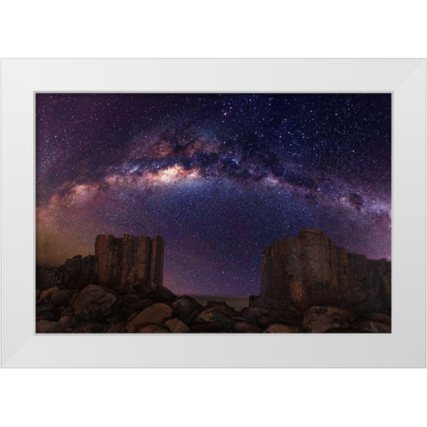 Gate to Heaven White Modern Wood Framed Art Print by Wolongshan