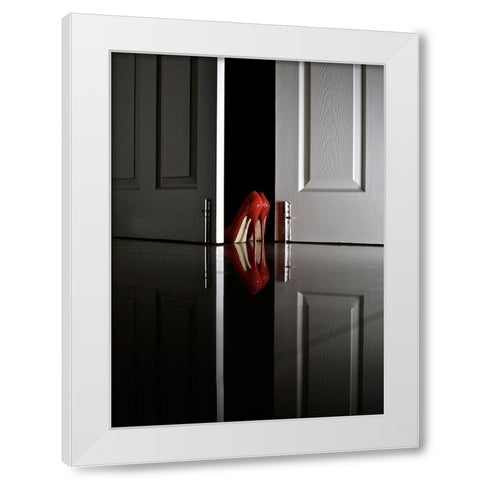 Passion in red White Modern Wood Framed Art Print by Schottstaedt, Erik