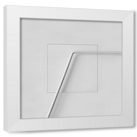 stabile White Modern Wood Framed Art Print by Claes, Gilbert