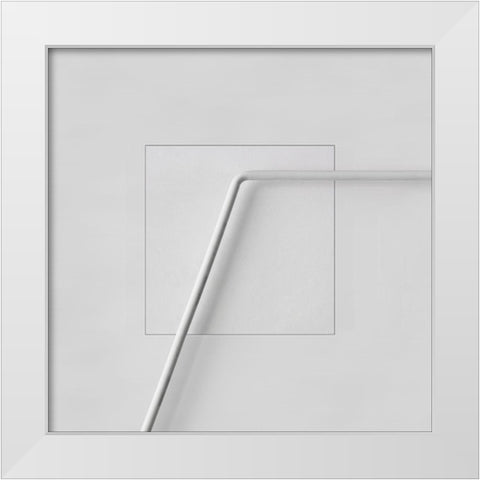 stabile White Modern Wood Framed Art Print by Claes, Gilbert