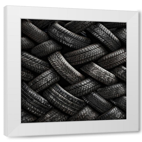 feeling tired White Modern Wood Framed Art Print by Flour, Piet