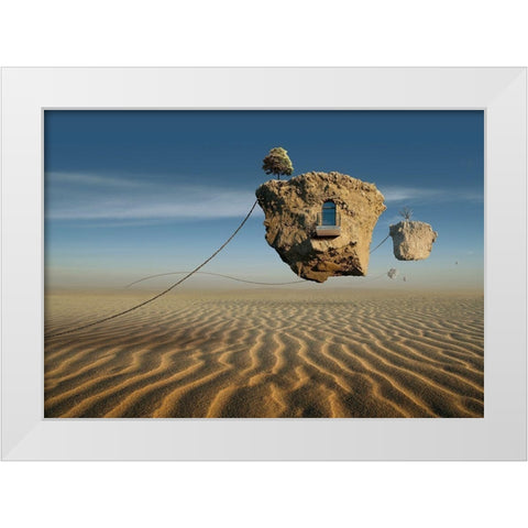 Untitled White Modern Wood Framed Art Print by Penchev, Radoslav