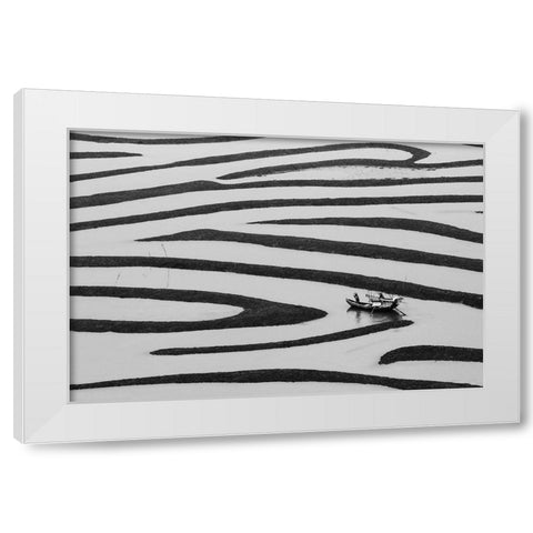 The Beauty of Simple Life White Modern Wood Framed Art Print by Youdutian