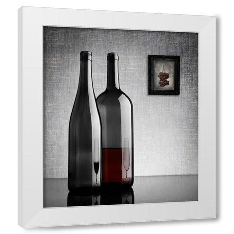 Half Full White Modern Wood Framed Art Print by Brave, Greg