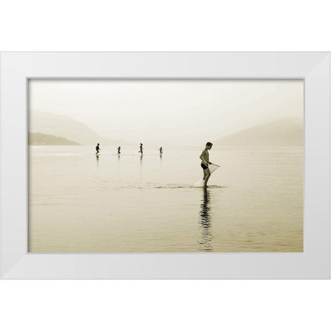 LIFE IS BEAUTIFUL White Modern Wood Framed Art Print by M. Babovic, Dragan