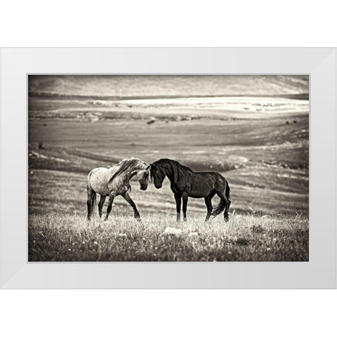 close encounter White Modern Wood Framed Art Print by Vidak, Vedran