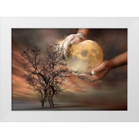 Untitled White Modern Wood Framed Art Print by Jordanova, Elisaveta