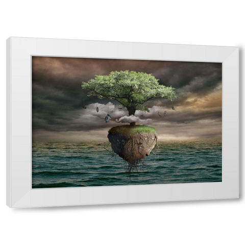 Untitled White Modern Wood Framed Art Print by Penchev, Radoslav