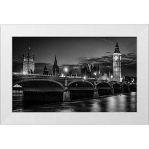 Heritage White Modern Wood Framed Art Print by Meirovich, Ido