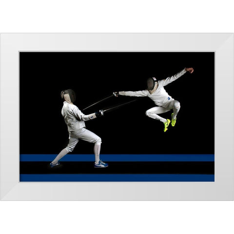 Untitled White Modern Wood Framed Art Print by Ghesquiere, Hilde