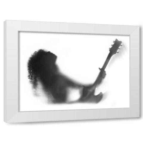 Solo White Modern Wood Framed Art Print by Kisworo, Sebastian