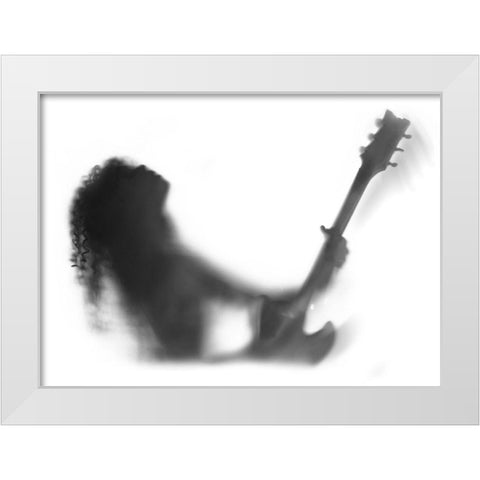 Solo White Modern Wood Framed Art Print by Kisworo, Sebastian