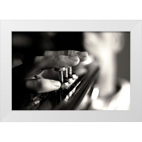 Player White Modern Wood Framed Art Print by Kling, Mark