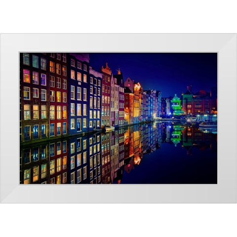 Amsterdam White Modern Wood Framed Art Print by Pablo De, Juan