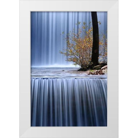 Autumn Interlude White Modern Wood Framed Art Print by Kaimaki, Maria