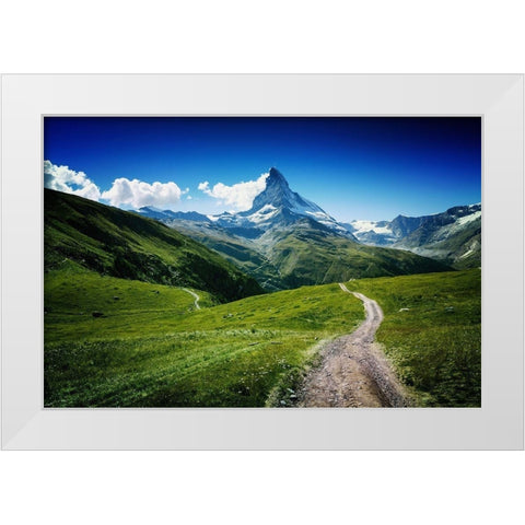 Matterhorn II White Modern Wood Framed Art Print by Pablo De, Juan