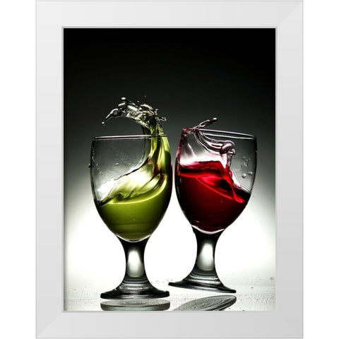 Glass dance White Modern Wood Framed Art Print by Lukman, Albert