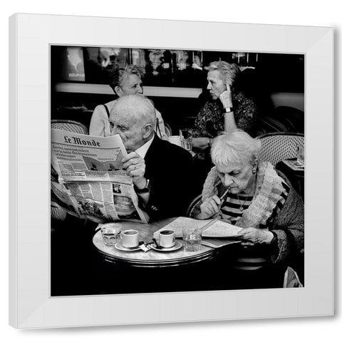 Involvement White Modern Wood Framed Art Print by Guibert, Didier