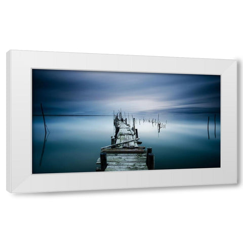 TIMELESS White Modern Wood Framed Art Print by Dias, Paulo