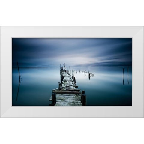 TIMELESS White Modern Wood Framed Art Print by Dias, Paulo