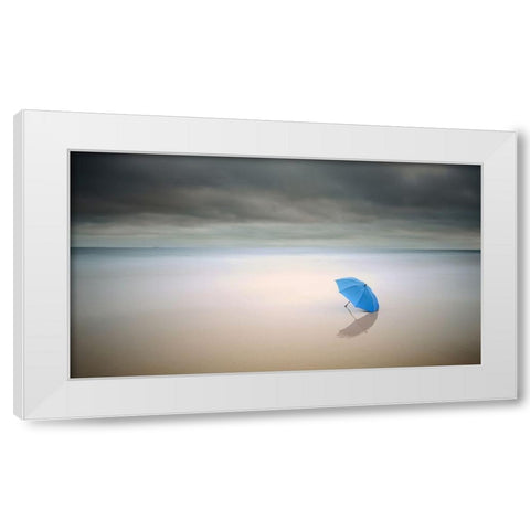 Summer Rain White Modern Wood Framed Art Print by Dias, Paulo