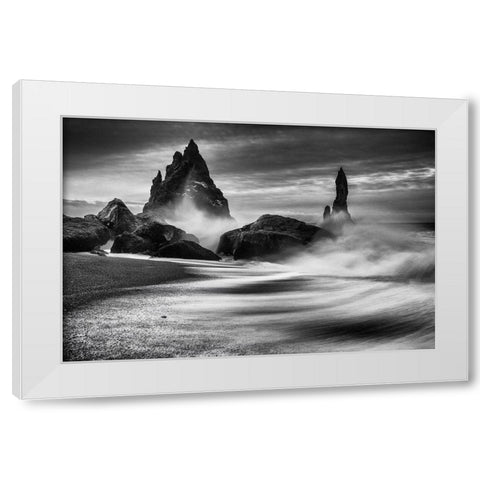 Iceland Rocks White Modern Wood Framed Art Print by Eaglesfield, Philip