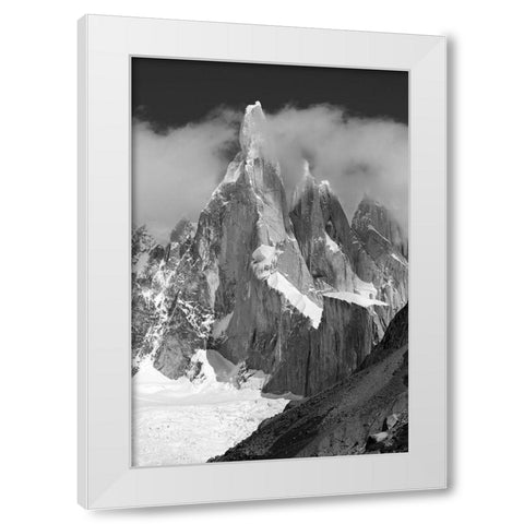 Cerro Torre White Modern Wood Framed Art Print by Radu Topai, Octavian