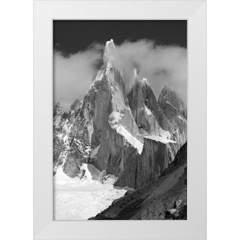 Cerro Torre White Modern Wood Framed Art Print by Radu Topai, Octavian