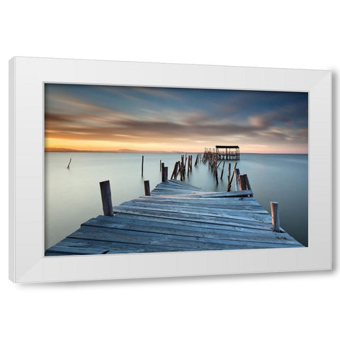 Collapsed White Modern Wood Framed Art Print by David, Rui