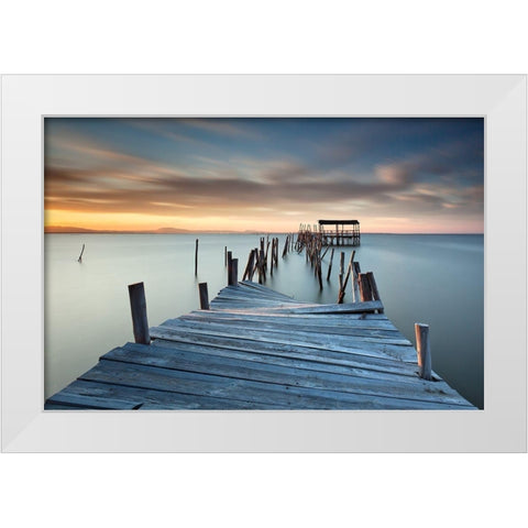 Collapsed White Modern Wood Framed Art Print by David, Rui