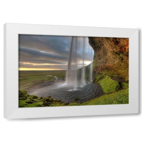 The curtrain White Modern Wood Framed Art Print by Eichelberg, Amnon